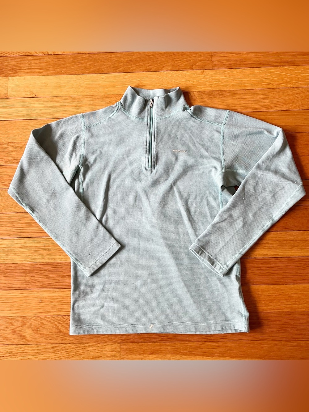 Patagonia Grey Blue Skiing Midweight Capilene Quarter Zip Base Layer XL 14
